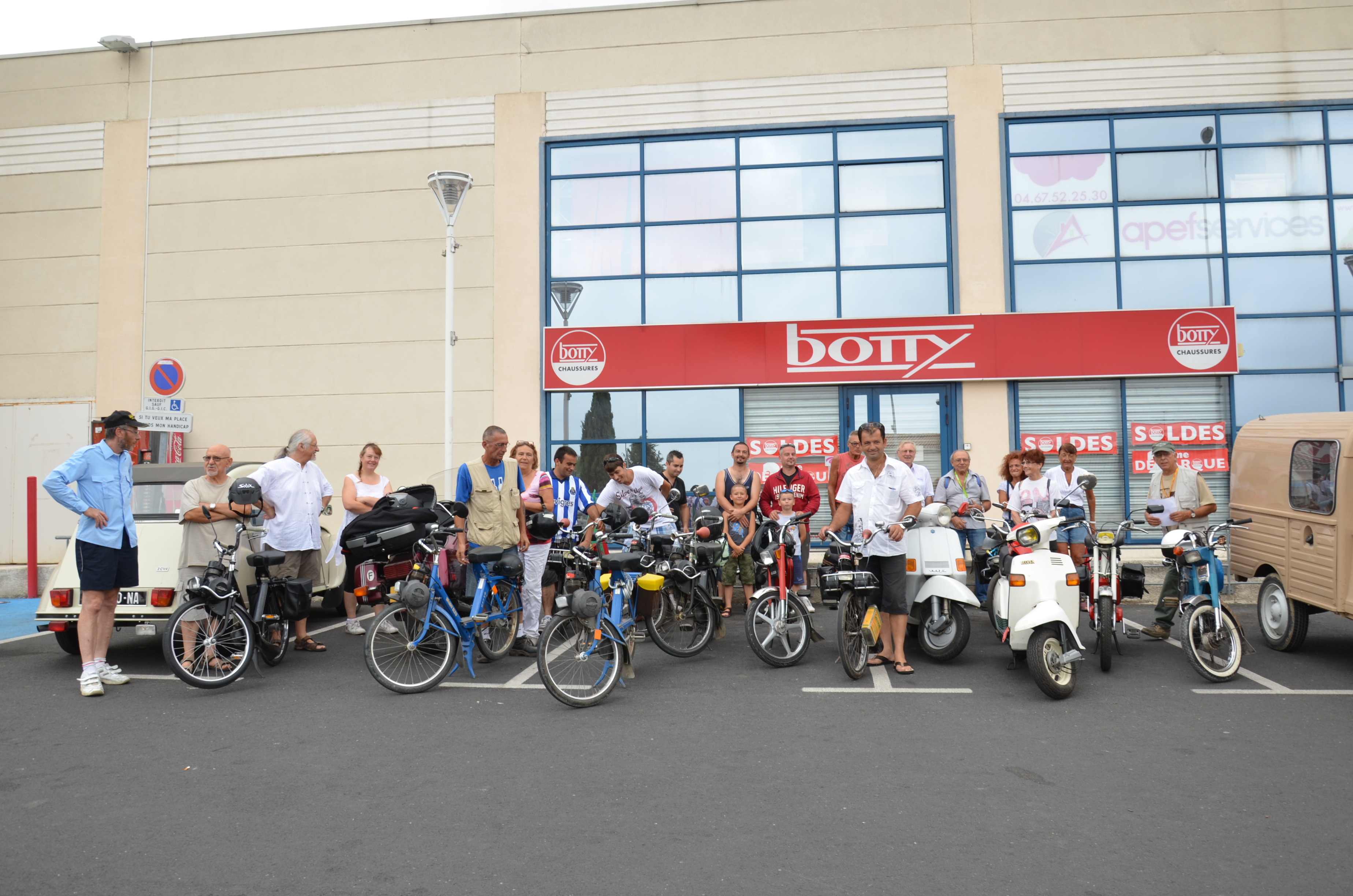 départ d'une balade 2 roues à Juvignac